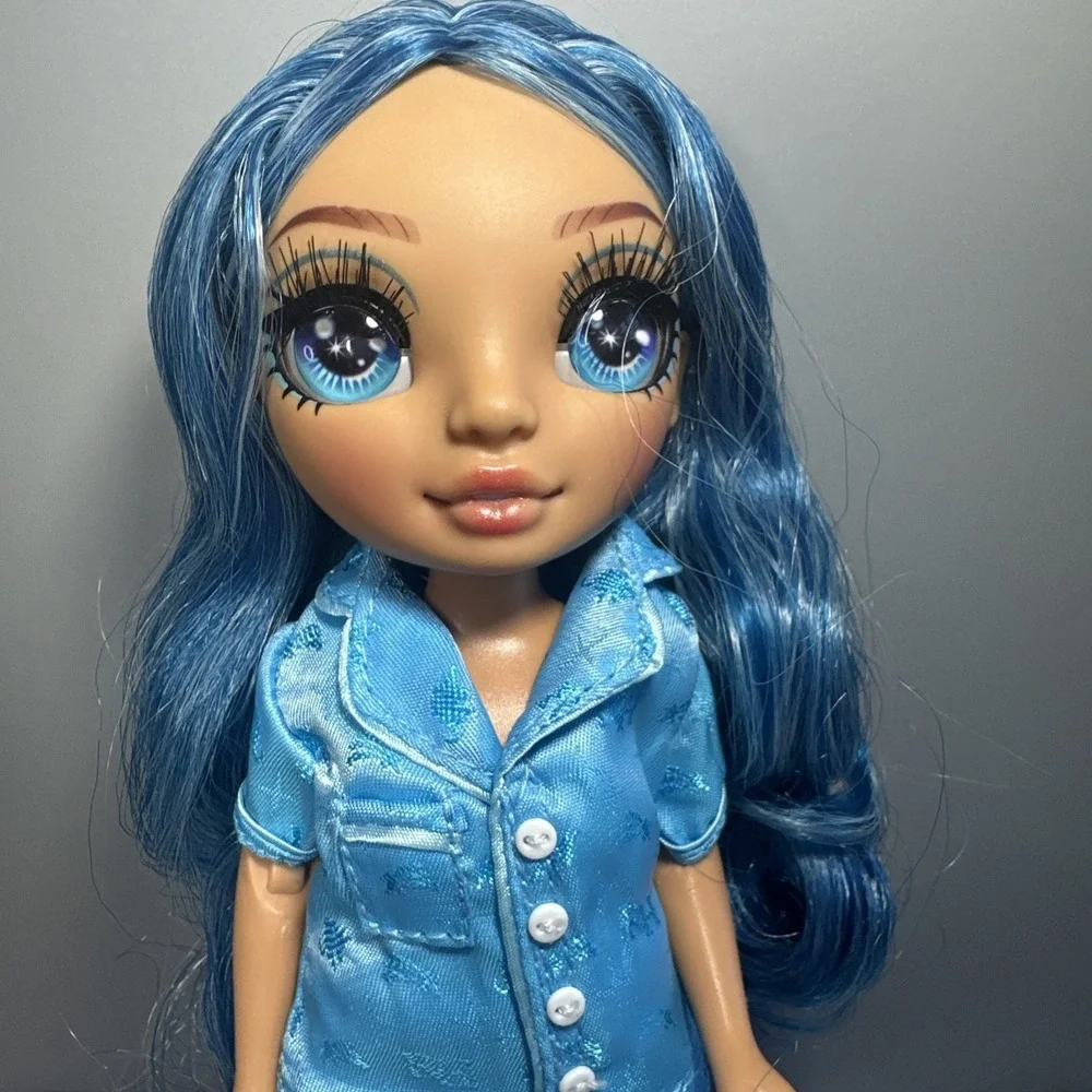 Rainbow High Jr High PJ Party Skyler Blue 9'' Posable Doll with PJs & Slippers